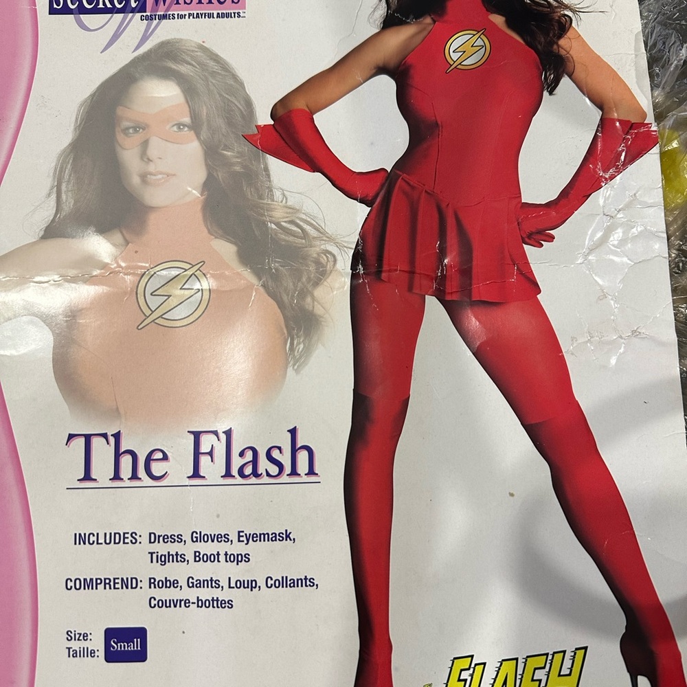 The Flash Costume with Gloves and Eyemask